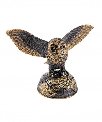 Bird Owl Hedwig on a globe without stand 6XAQRK