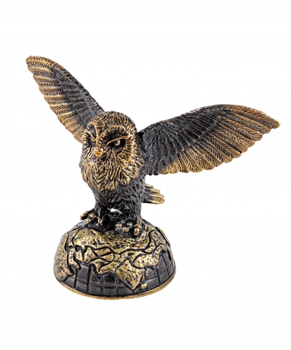 Bird Owl Hedwig on a globe without stand 6XAQRK