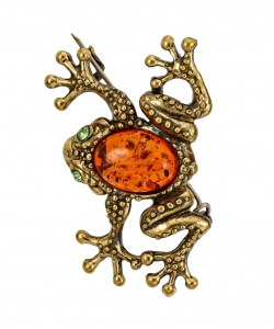 Brooch Frog toad on leg LX7YXY