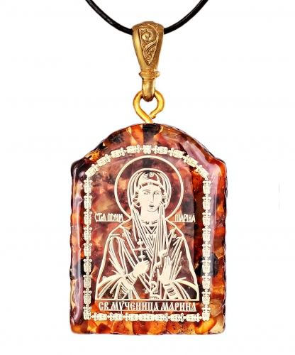 Pendant Icon of St. Martyr Marina W9T8EY