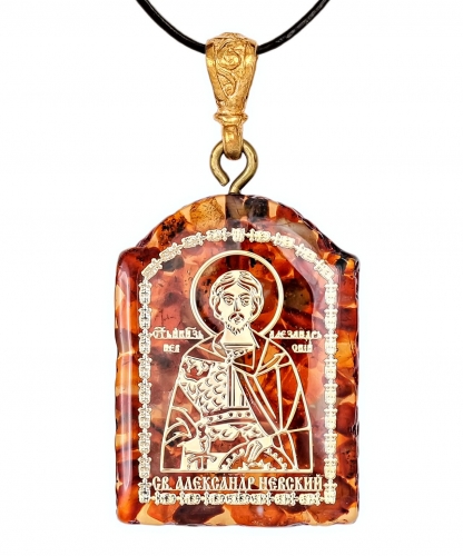 Pendant Icon of St. Alexander Nevsky ZGBT91