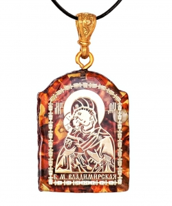 Pendant Icon of the Mother of God of Vladimir OVL3ZR