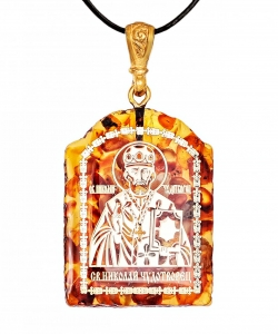 Pendant Icon of St. Nicholas the Wonderworker 5A7KXL