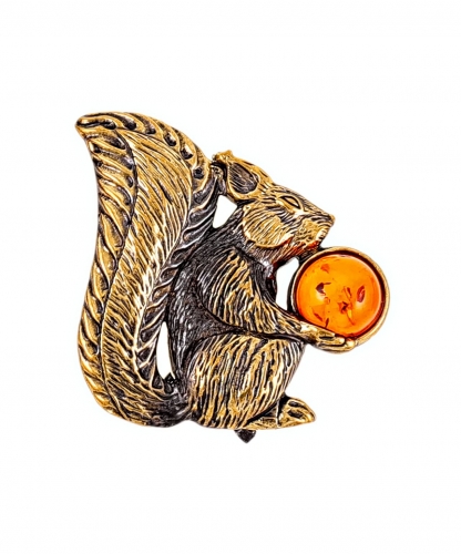 Brooch Squirrel with nuts UAUS4E