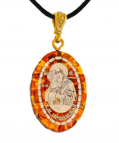 Pendant Icon of the Mother of God of Pochaev 2QRE6F