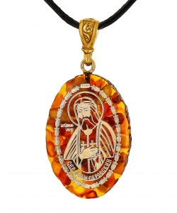 Pendant Icon Seraphim of Sarov TLP78K