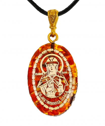 Pendant Icon of St. Martyr Olga 2DX8I9