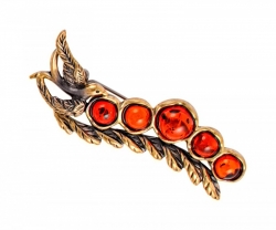 Brooch Currant Branch with a Bird PJ2JVB