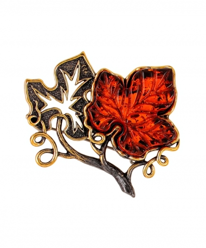 Brooch Grape Leaves JLMLDA