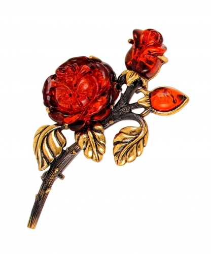 Brooch Rose Bouquet G8B5KY