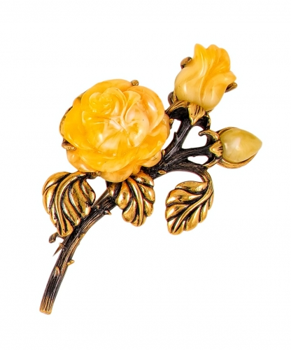 Brooch Rose Bouquet G8B5KY