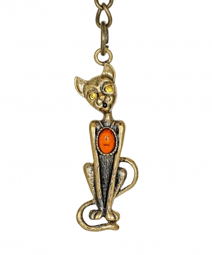 Keychain Cat-2 with amber 1WG57I