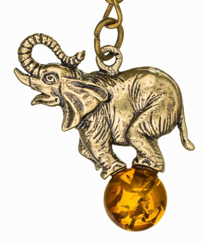 Keychain Elephant on a ball AOE2MZ