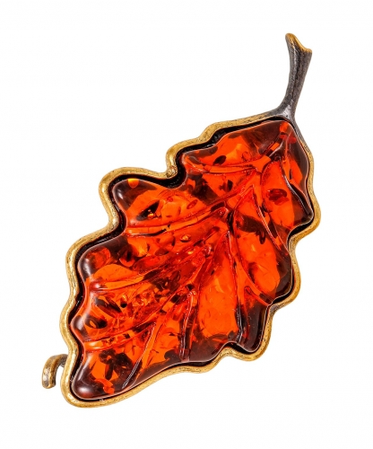 Brooch Oak Leaf leaving autumn TKTSMD