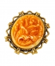 Brooch Cameo Flower 64WH1B