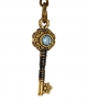 Keychain Golden key with rhinestones UPYQJW