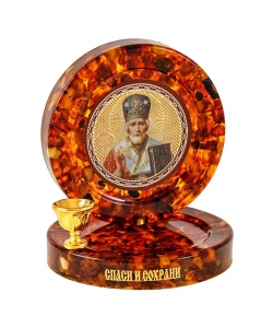 Candlestick with icon of St. Nicholas the Wonderworker HQYN0W