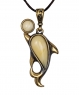 Dolphin pendant with ball YJRI1G