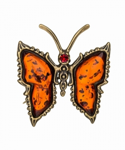 Brooch Butterfly with rhinestone 68QI77