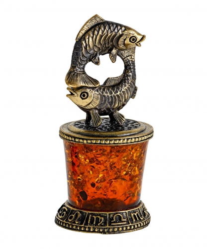 Zodiac sign Pisces Large on a pedestal HPLJD0