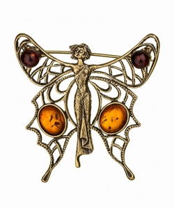 Brooch Butterfly Lady Moth ADVVCW