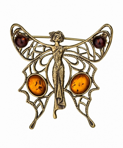 Brooch Butterfly Lady Moth ADVVCW