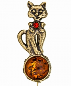 Brooch Kitten on a ball XUL7NB