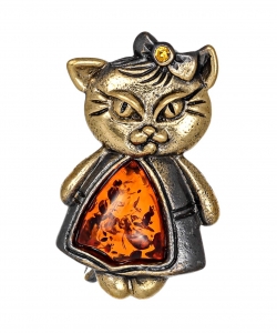 Uri Cat Brooch MTI7OZ