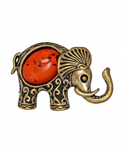 Elephant Brooch Openwork 3IEKHD