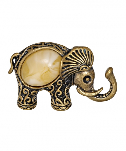 Elephant Brooch Openwork 3IEKHD