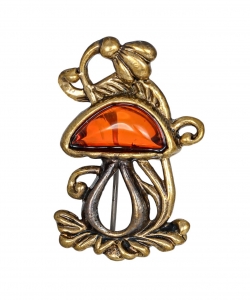 Mushroom Brooch X121J2