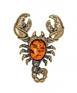 Brooch Zodiac Sign Scorpio 1ZWX18