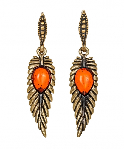 Firebird Feather Earrings CWKDNJ