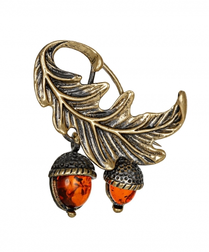 Brooch Acorns Duet HEDXEV