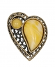 Brooch Heart for two Q2E174