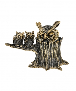 Bird Owl with owlets without stand I5FSE3