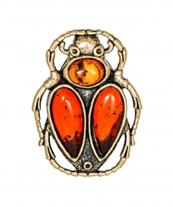 Brooch Beetle Scarab Sun K5AXC4