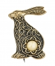 Brooch Hare Painted 10MLV8