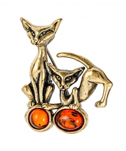 Brooch Sphinx Cats MKA59D