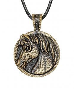 Horse Badge Pendant 9STYLN