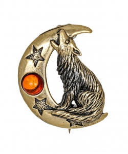 Brooch Luna Wolf S6SBAD