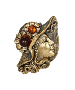 Brooch Lady in a Flower Hat VMPFEL