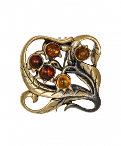 Brooch Lily of the valley silver PPBWQR