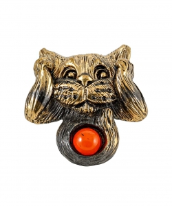 Brooch Cat I can't hear K7FUAR