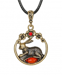 Pendant Bunny in hare colors Q6PC61