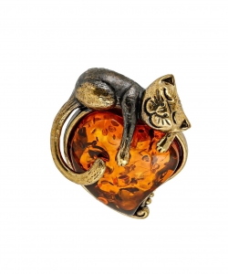 Brooch Cat Heart XSDMHN