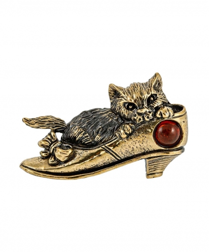 Brooch Cat in his favorite shoe H89LZ4