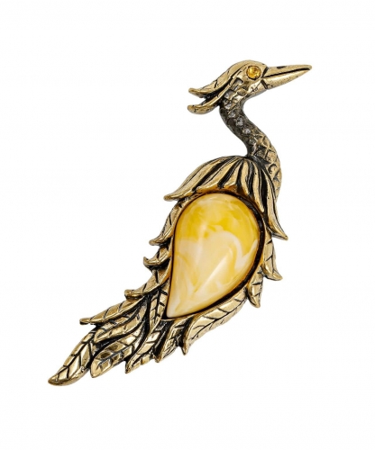 Eastern Heron Brooch YULW3Z