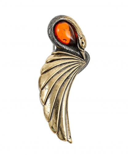 Brooch Swan with wing ABOG1I