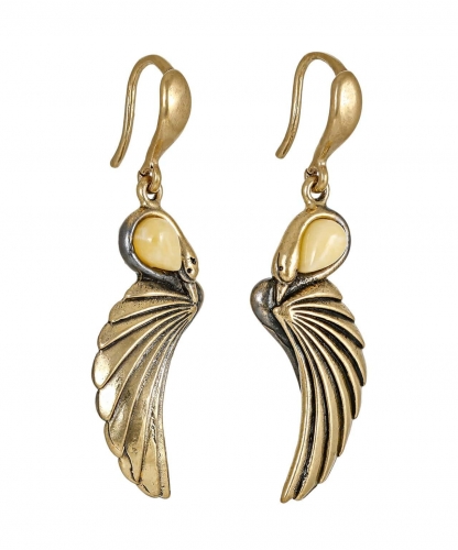 Swan earrings with wing WQSEAS